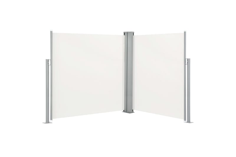 Uttrekkbar sidemarkise 140x600 cm kremhvit - Hagemøbler - Solbeskyttelse - Markiser - Balkongmarkise
