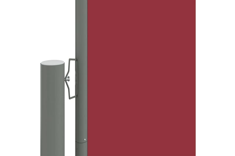 Uttrekkbar sidemarkise 140x600 cm rød - Rød - Hagemøbler - Solbeskyttelse - Markiser - Balkongmarkise