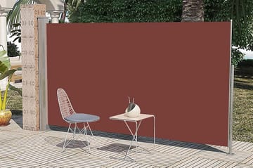 Uttrekkbar Sidemarkise 160 x 300 cm Brun - Hagemøbler - Solbeskyttelse - Markiser - Balkongmarkise