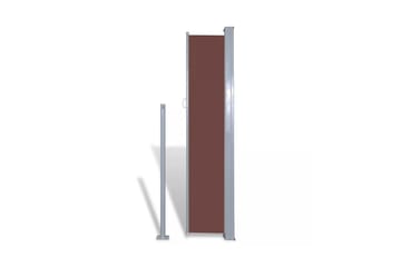 Uttrekkbar Sidemarkise 160 x 300 cm Brun - Hagemøbler - Solbeskyttelse - Markiser - Balkongmarkise