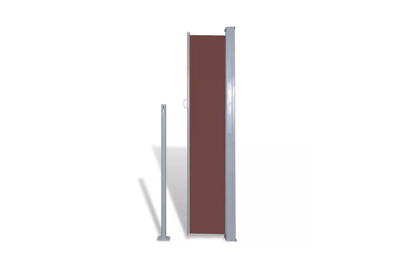 Uttrekkbar Sidemarkise 160 x 300 cm Brun - Hagemøbler - Solbeskyttelse - Markiser - Balkongmarkise