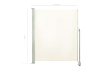 Uttrekkbar sidemarkise 160 x 300 cm kremhvit - Hagemøbler - Solbeskyttelse - Markiser - Balkongmarkise
