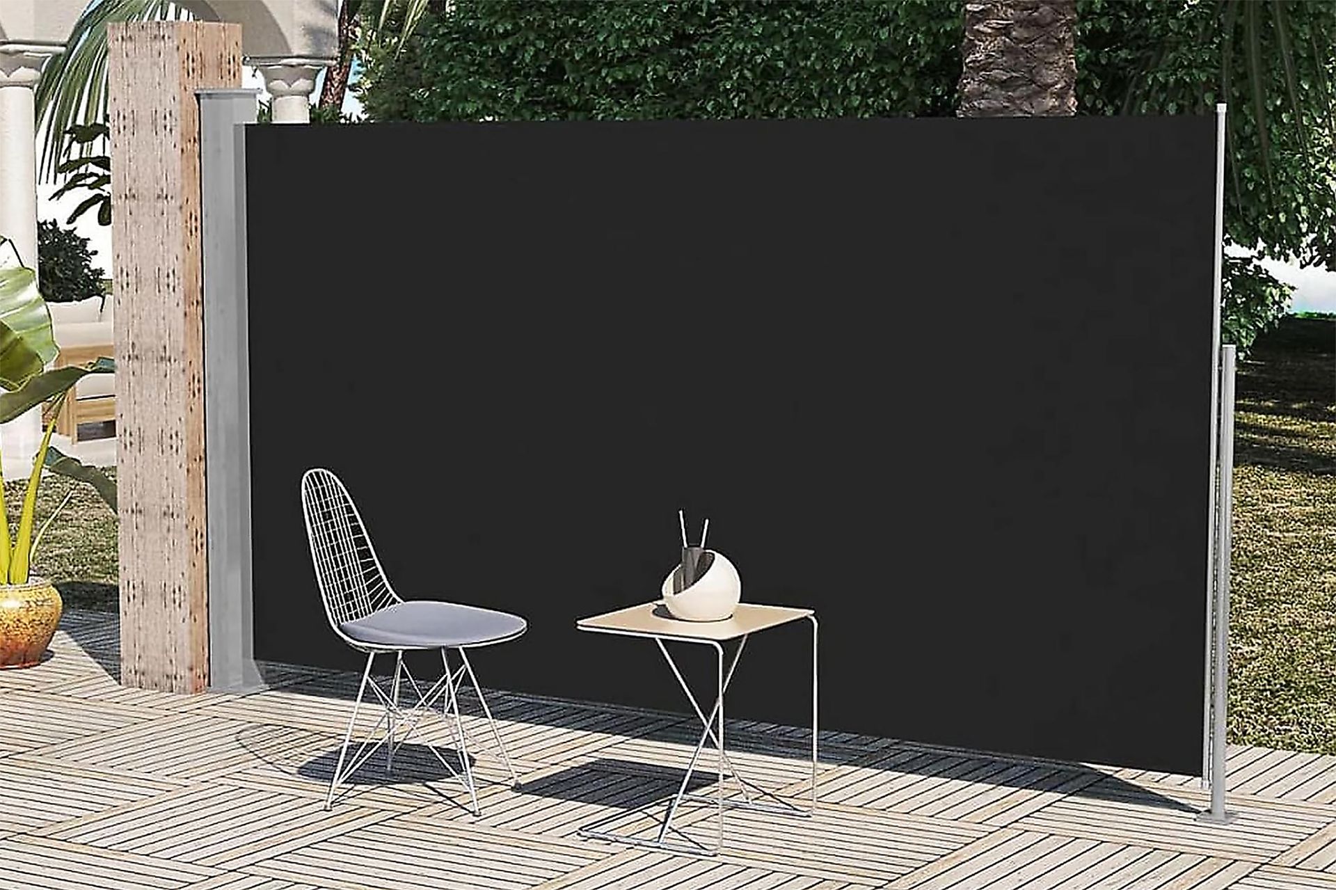 Uttrekkbar sidemarkise 160 x 300 cm - Hagemøbler - Solbeskyttelse - Markiser - Balkongmarkise