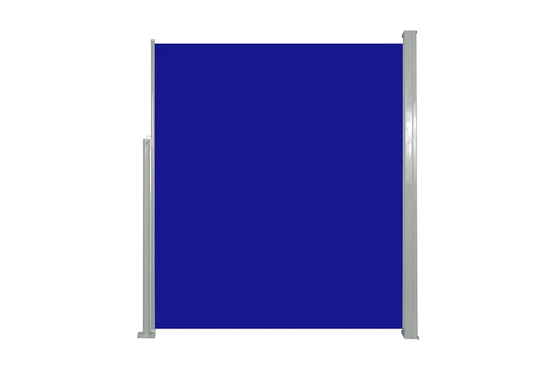 Uttrekkbar sidemarkise 160 x 500 cm blå - Hagemøbler - Solbeskyttelse - Markiser - Balkongmarkise