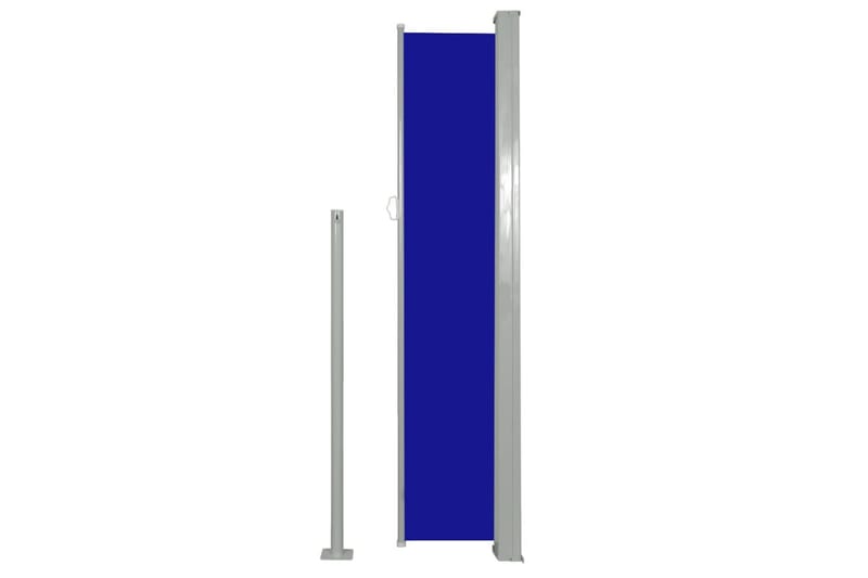 Uttrekkbar sidemarkise 160 x 500 cm blå - Hagemøbler - Solbeskyttelse - Markiser - Balkongmarkise