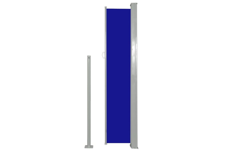 Uttrekkbar sidemarkise 160 x 500 cm blå - Balkongmarkise - Markiser - Sidemarkise - Balkongbeskyttelse