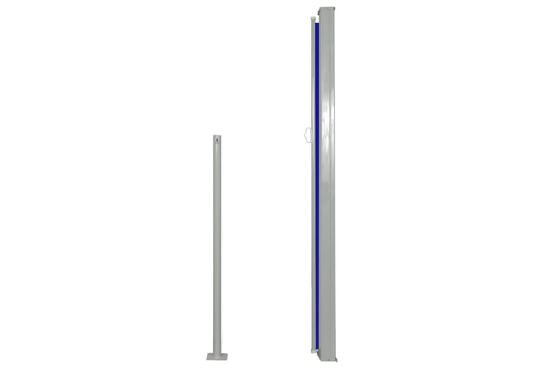 Uttrekkbar sidemarkise 160 x 500 cm blå - Hagemøbler - Solbeskyttelse - Markiser - Balkongmarkise