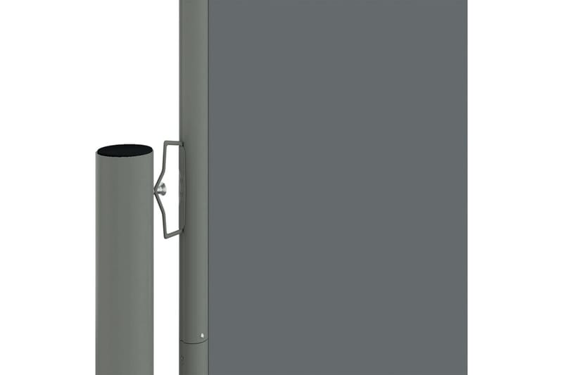 Uttrekkbar sidemarkise 160x1000 cm antrasitt - Antrasittgrå - Balkongmarkise - Markiser - Sidemarkise - Balkongbeskyttelse