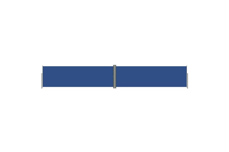 Uttrekkbar sidemarkise 160x1000 cm blå - Hagemøbler - Solbeskyttelse - Markiser - Balkongmarkise
