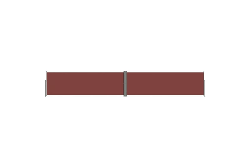 Uttrekkbar sidemarkise 160x1000 cm brun - Balkongmarkise - Markiser - Sidemarkise - Balkongbeskyttelse
