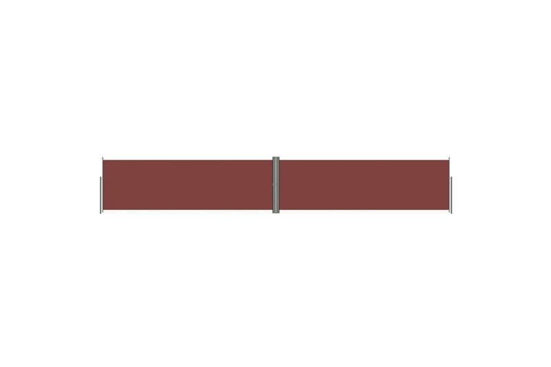 Uttrekkbar sidemarkise 160x1000 cm brun - Hagemøbler - Solbeskyttelse - Markiser - Balkongmarkise
