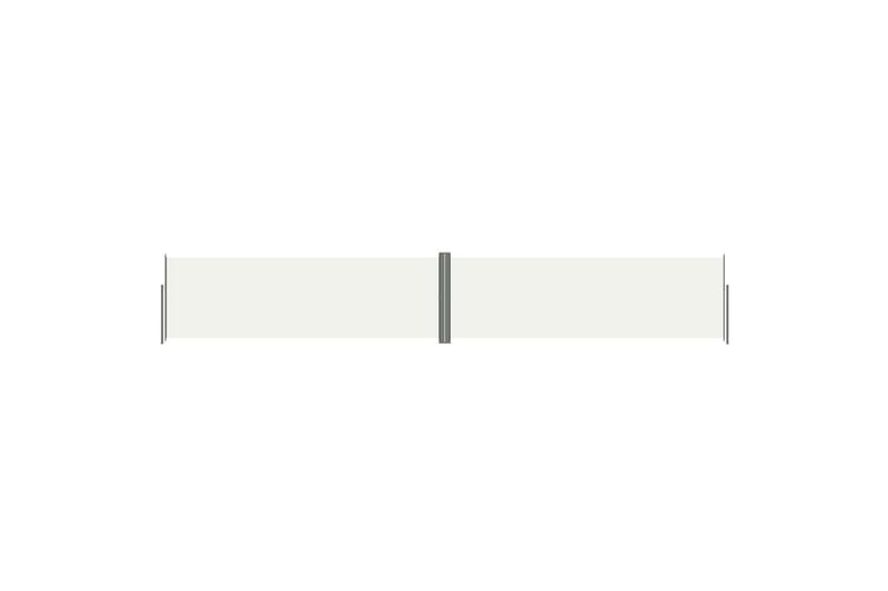 Uttrekkbar sidemarkise 160x1000 cm kremhvit - Krem - Hagemøbler - Solbeskyttelse - Markiser - Balkongmarkise