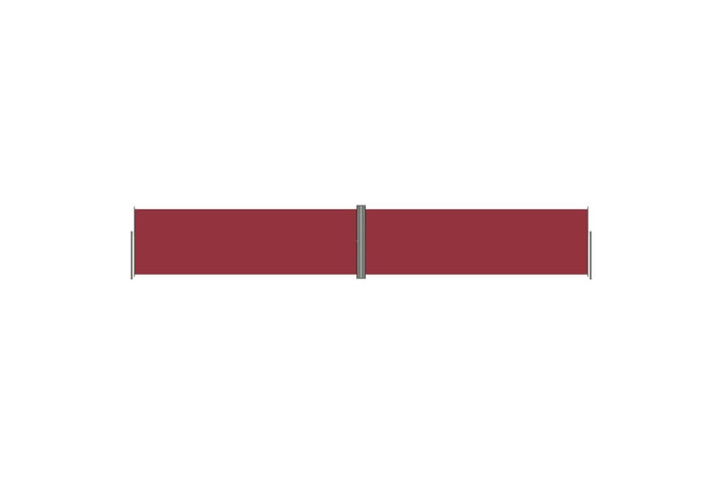 Uttrekkbar sidemarkise 160x1000 cm rød - Rød - Hagemøbler - Solbeskyttelse - Markiser - Balkongmarkise
