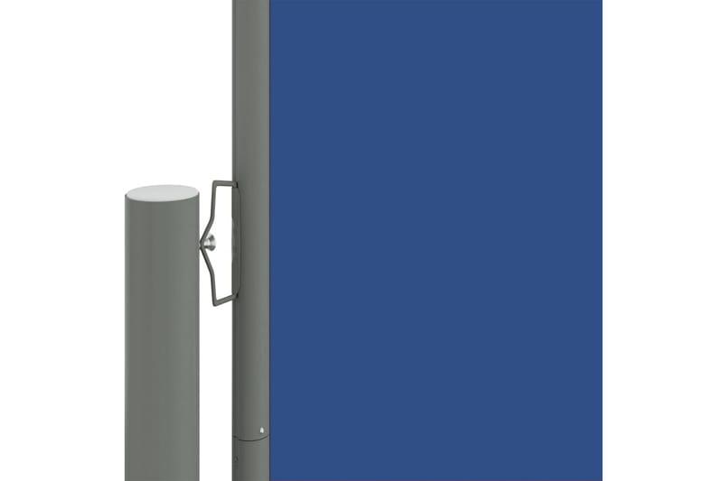 Uttrekkbar sidemarkise 160x1200 cm blå - Blå - Balkongmarkise - Markiser - Sidemarkise - Balkongbeskyttelse