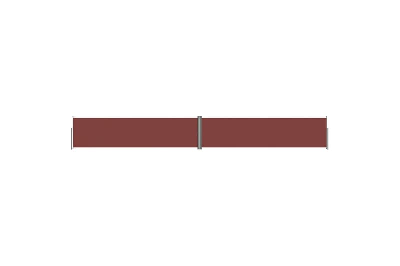 Uttrekkbar sidemarkise 160x1200 cm brun - Brun - Hagemøbler - Solbeskyttelse - Markiser - Balkongmarkise