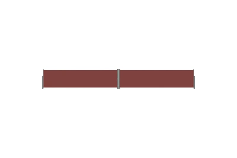 Uttrekkbar sidemarkise 160x1200 cm brun - Brun - Markiser - Balkongmarkise - Balkongbeskyttelse - Sidemarkise