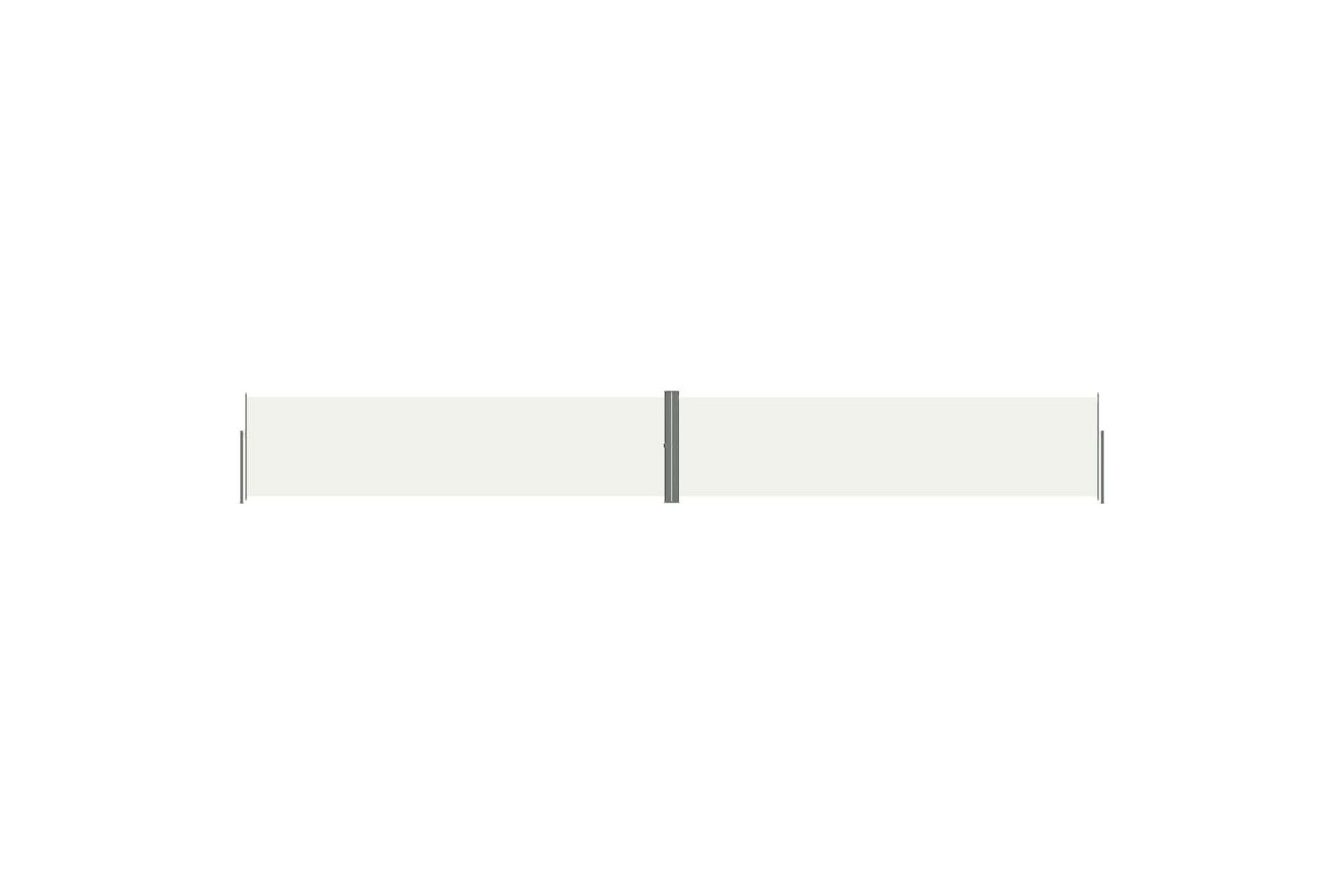Uttrekkbar sidemarkise 160x1200 cm kremhvit - Krem - Hagemøbler - Solbeskyttelse - Markiser - Balkongmarkise
