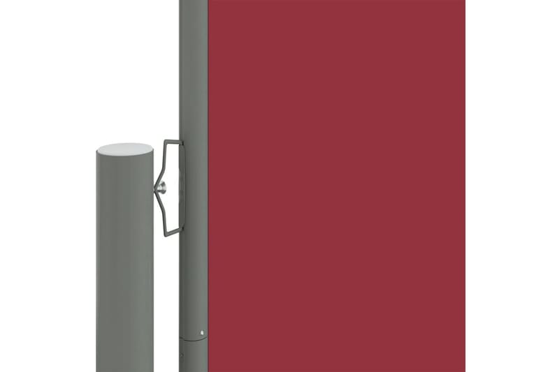 Uttrekkbar sidemarkise 160x1200 cm rød - Rød - Hagemøbler - Solbeskyttelse - Markiser - Balkongmarkise