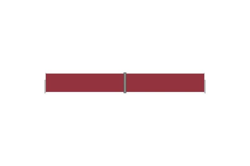 Uttrekkbar sidemarkise 160x1200 cm rød - Rød - Balkongmarkise - Markiser - Sidemarkise - Balkongbeskyttelse