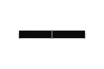 Uttrekkbar sidemarkise 160x1200 cm svart - Svart - Hagemøbler - Solbeskyttelse - Markiser - Balkongmarkise