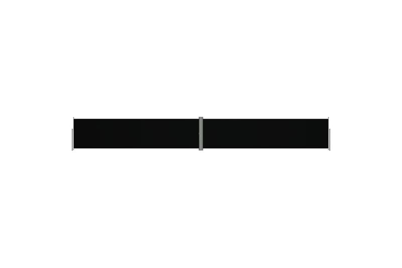 Uttrekkbar sidemarkise 160x1200 cm svart - Svart - Markiser - Balkongmarkise - Balkongbeskyttelse - Sidemarkise