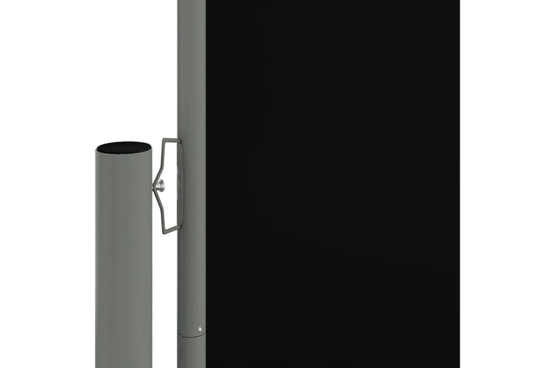 Uttrekkbar sidemarkise 160x1200 cm svart - Svart - Balkongmarkise - Markiser - Sidemarkise - Balkongbeskyttelse