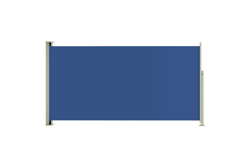 Uttrekkbar sidemarkise 160x300 cm blå - Blå - Hagemøbler - Solbeskyttelse - Markiser - Balkongmarkise