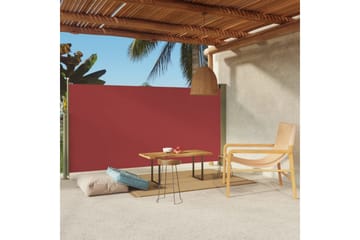 Uttrekkbar sidemarkise 160x300 cm rød - Rød - Hagemøbler - Solbeskyttelse - Markiser - Balkongmarkise