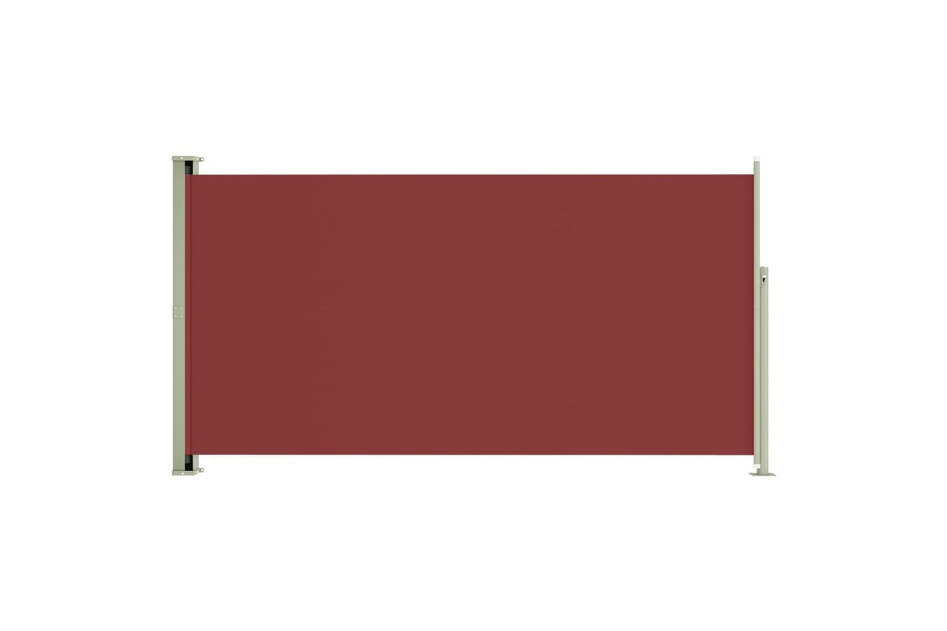 Uttrekkbar sidemarkise 160x300 cm rød - Rød - Hagemøbler - Solbeskyttelse - Markiser - Balkongmarkise