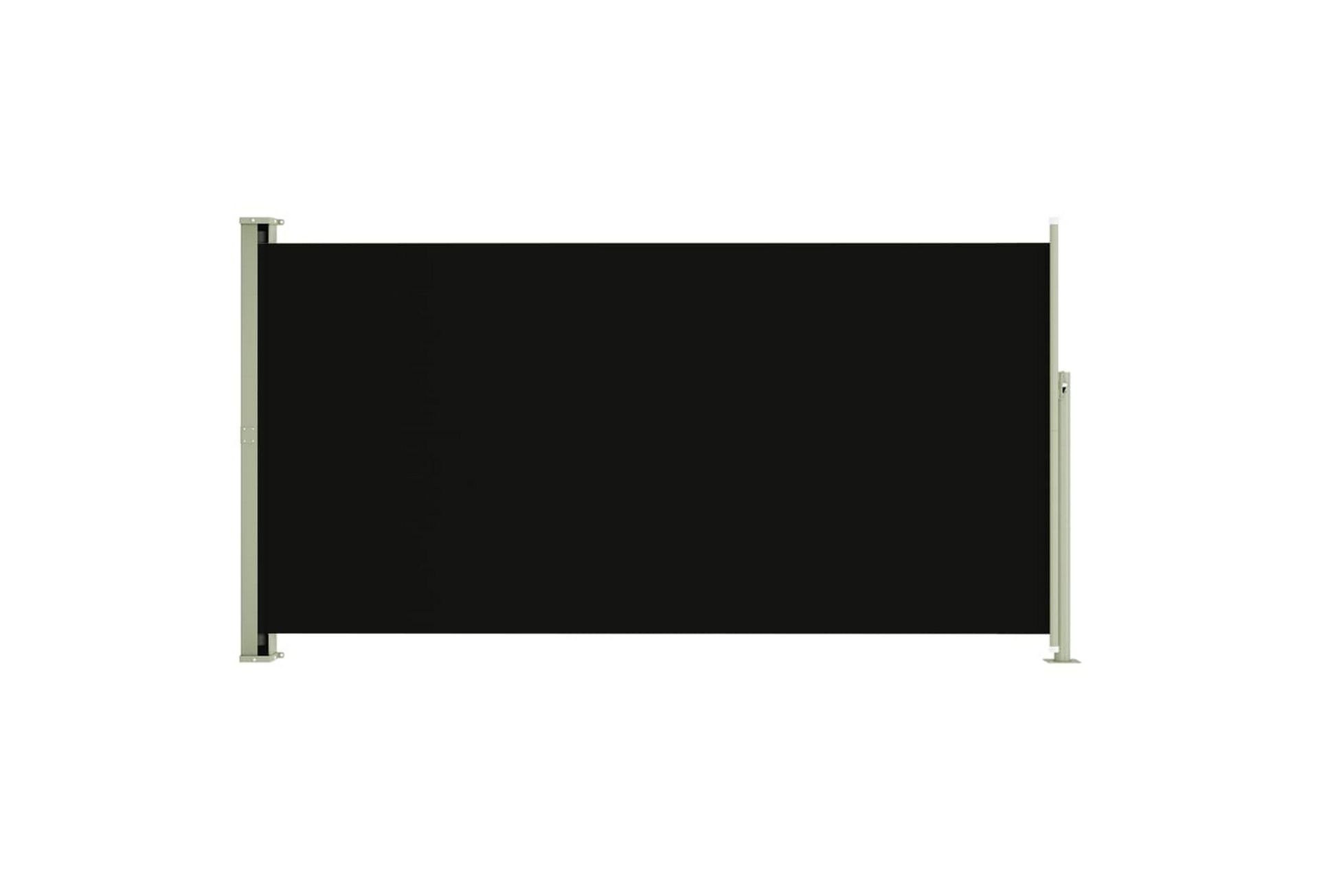 Uttrekkbar sidemarkise 160x300 cm svart - Svart - Hagemøbler - Solbeskyttelse - Markiser - Balkongmarkise