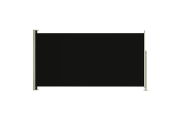Uttrekkbar sidemarkise 160x300 cm svart - Svart - Hagemøbler - Solbeskyttelse - Markiser - Balkongmarkise