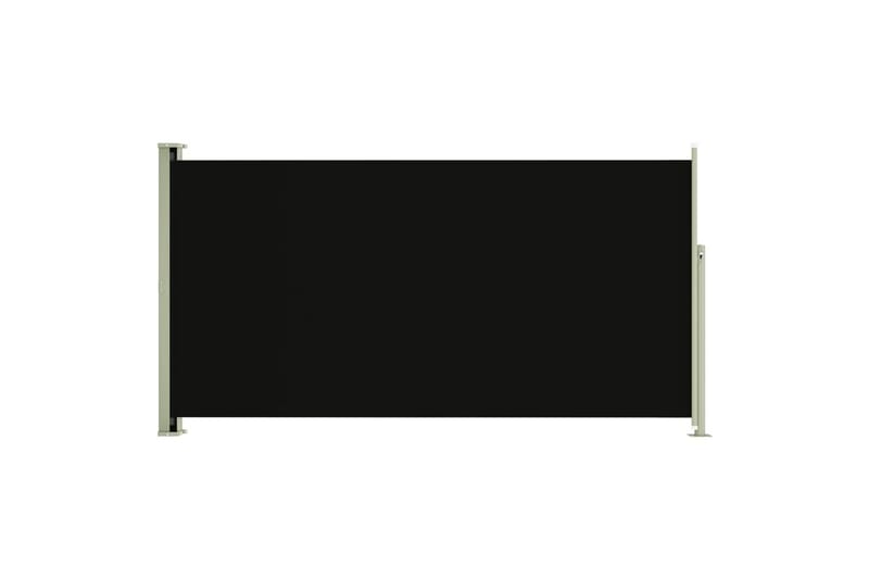 Uttrekkbar sidemarkise 160x300 cm svart - Svart - Hagemøbler - Solbeskyttelse - Markiser - Balkongmarkise