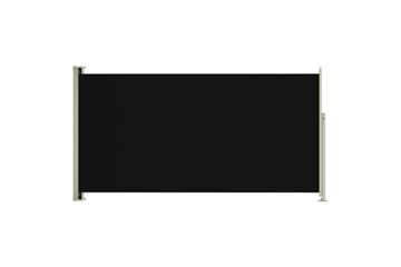 Uttrekkbar sidemarkise 160x300 cm svart - Svart - Hagemøbler - Solbeskyttelse - Markiser - Balkongmarkise