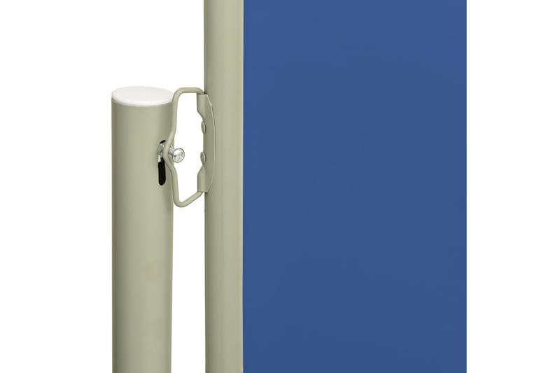 Uttrekkbar sidemarkise 160x500 cm blå - Blå - Hagemøbler - Solbeskyttelse - Markiser - Balkongmarkise