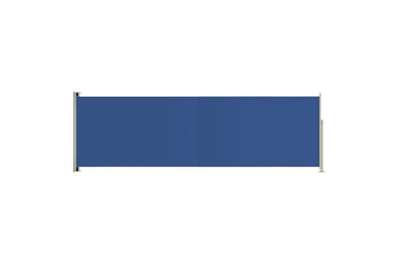 Uttrekkbar sidemarkise 160x500 cm blå - Blå - Balkongmarkise - Markiser - Sidemarkise - Balkongbeskyttelse