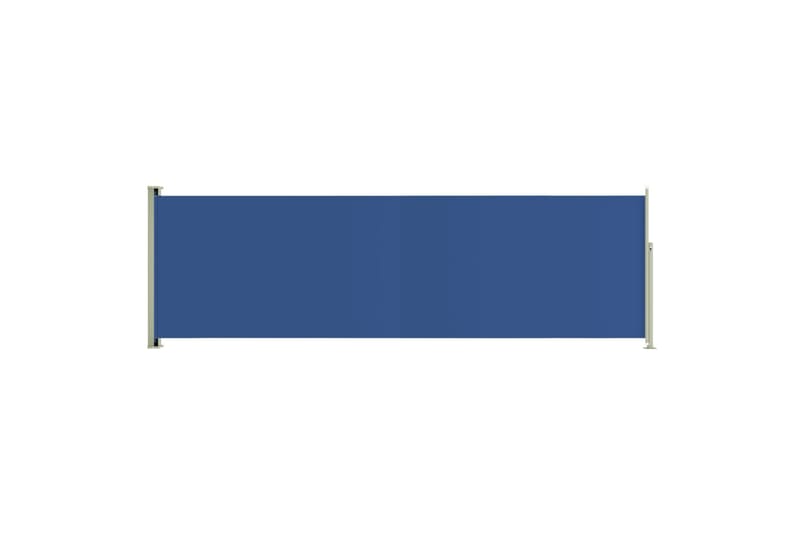 Uttrekkbar sidemarkise 160x500 cm blå - Blå - Hagemøbler - Solbeskyttelse - Markiser - Balkongmarkise