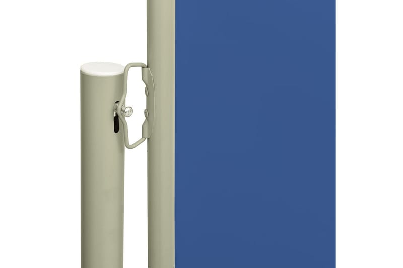 Uttrekkbar sidemarkise 160x600 cm blå - Blå - Hagemøbler - Solbeskyttelse - Markiser - Balkongmarkise