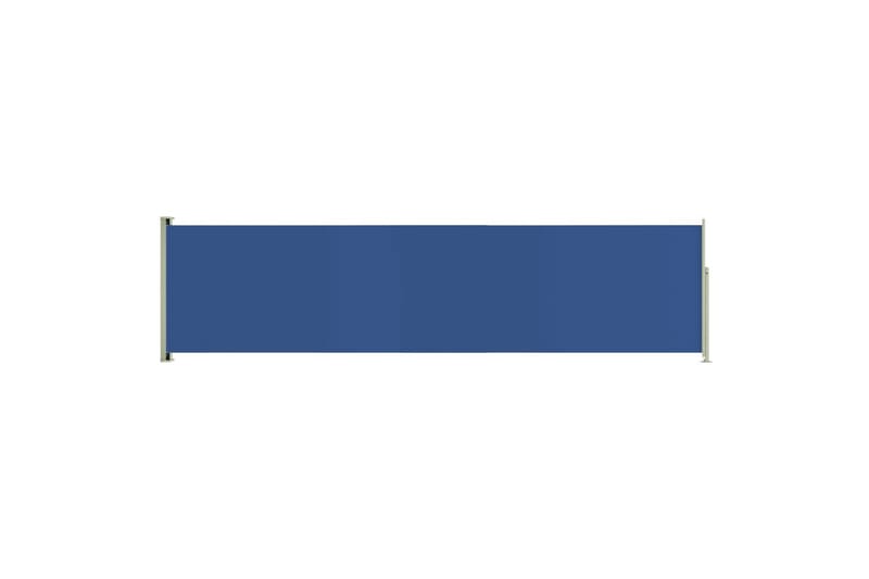 Uttrekkbar sidemarkise 160x600 cm blå - Blå - Balkongmarkise - Markiser - Sidemarkise - Balkongbeskyttelse
