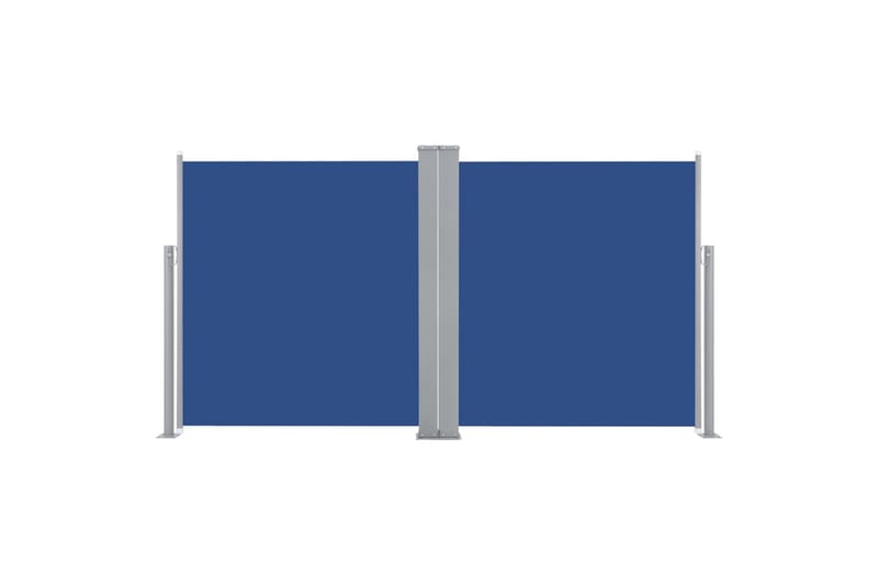 Uttrekkbar sidemarkise 160x600 cm blå - Hagemøbler - Solbeskyttelse - Markiser - Balkongmarkise