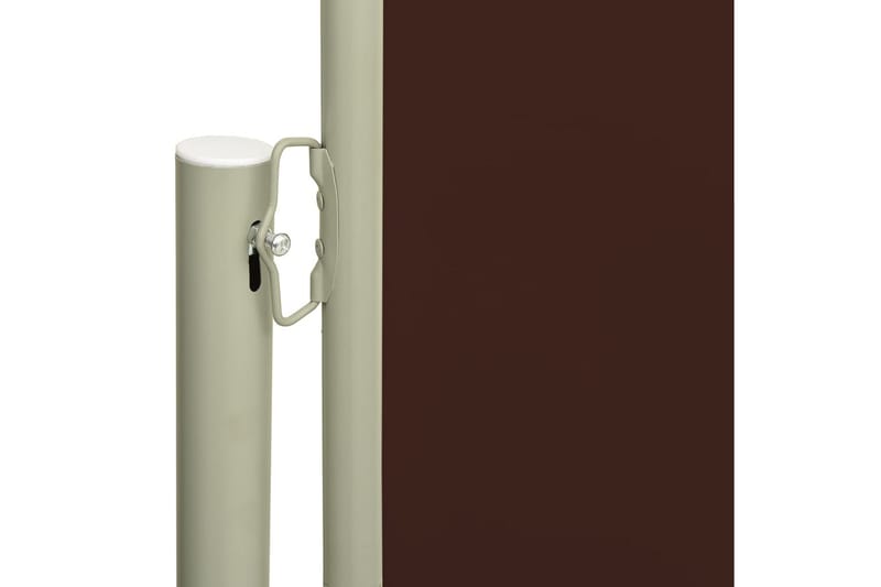 Uttrekkbar sidemarkise 160x600 cm brun - Brun - Hagemøbler - Solbeskyttelse - Markiser - Balkongmarkise