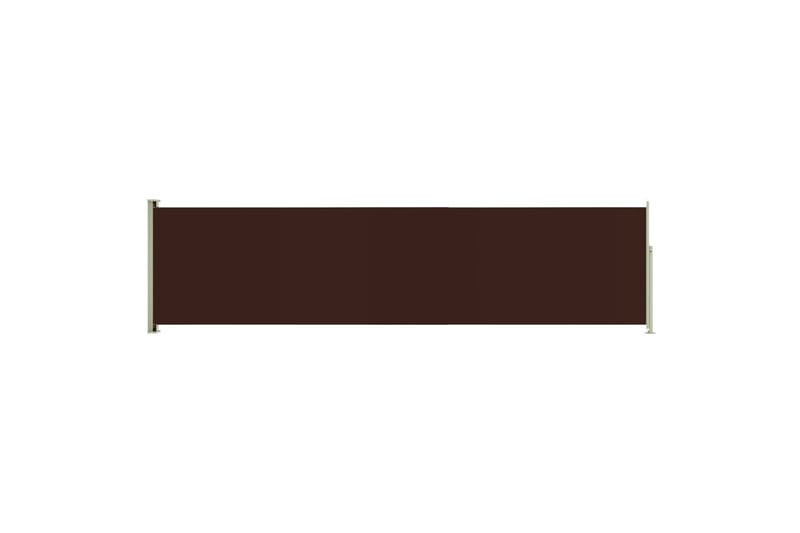Uttrekkbar sidemarkise 160x600 cm brun - Brun - Hagemøbler - Solbeskyttelse - Markiser - Balkongmarkise