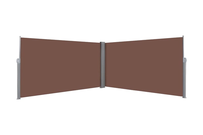 Uttrekkbar sidemarkise 160x600 cm brun - Hagemøbler - Solbeskyttelse - Markiser - Balkongmarkise