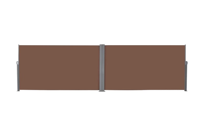 Uttrekkbar sidemarkise 160x600 cm brun - Hagemøbler - Solbeskyttelse - Markiser - Balkongmarkise