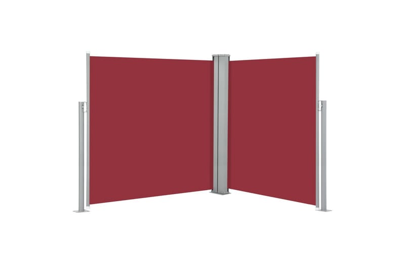 Uttrekkbar sidemarkise 160x600 cm rød - Balkongmarkise - Markiser - Sidemarkise - Balkongbeskyttelse