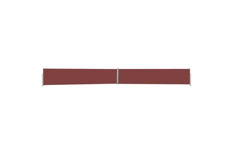 Uttrekkbar sidemarkise 170x1200 cm brun - Brun - Hagemøbler - Solbeskyttelse - Markiser - Balkongmarkise