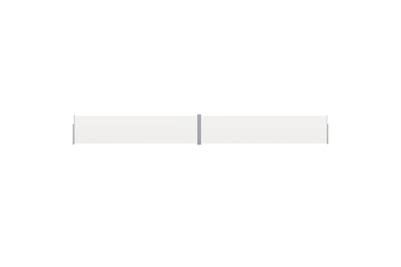 Uttrekkbar sidemarkise 170x1200 cm kremhvit - Krem - Hagemøbler - Solbeskyttelse - Markiser - Balkongmarkise
