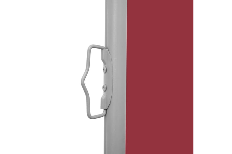 Uttrekkbar sidemarkise 170x1200 cm rød - Rød - Balkongmarkise - Markiser - Sidemarkise - Balkongbeskyttelse