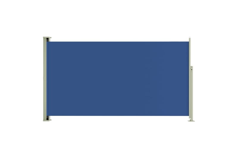 Uttrekkbar sidemarkise 170x300 cm blå - Blå - Hagemøbler - Solbeskyttelse - Markiser - Balkongmarkise