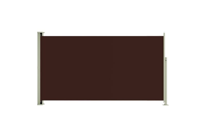 Uttrekkbar sidemarkise 170x300 cm brun - Brun - Hagemøbler - Solbeskyttelse - Markiser - Balkongmarkise