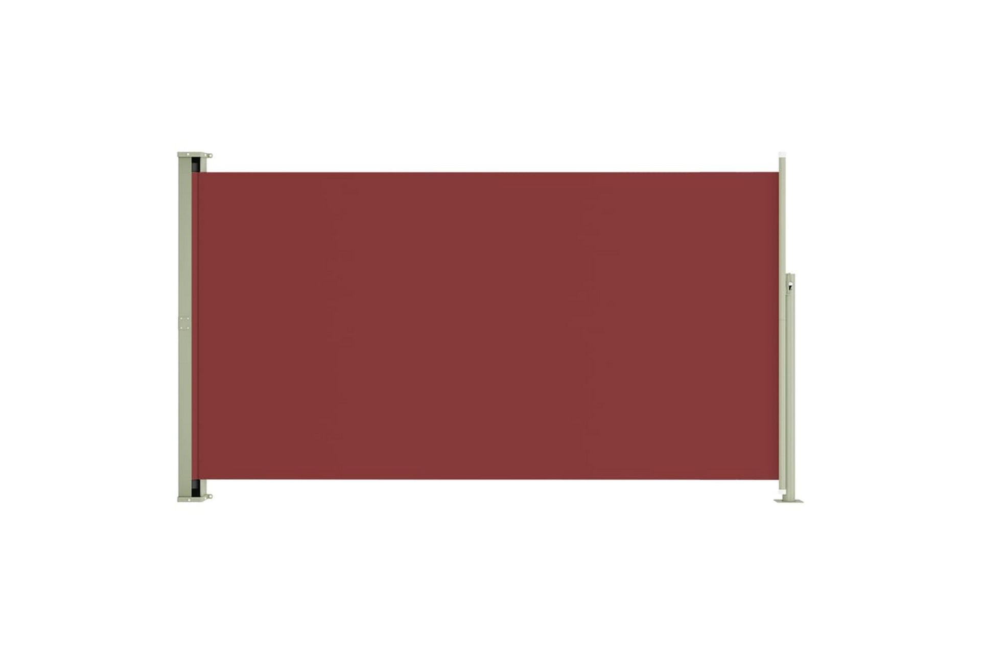 Uttrekkbar sidemarkise 170x300 cm rød - Rød - Hagemøbler - Solbeskyttelse - Markiser - Balkongmarkise